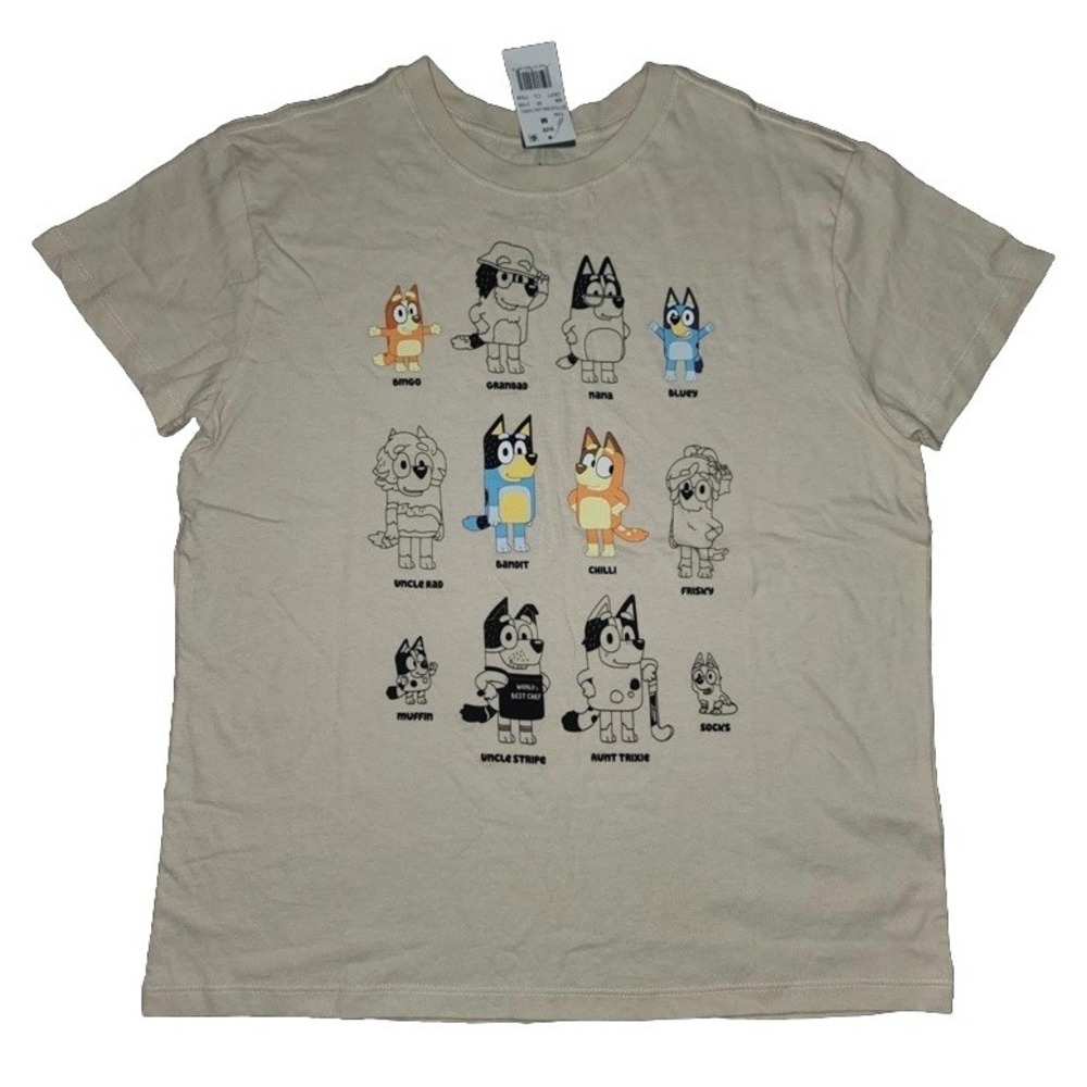 NEW WOMENS BLUEY GRAPHIC TEE T-SHIRT SIZE M